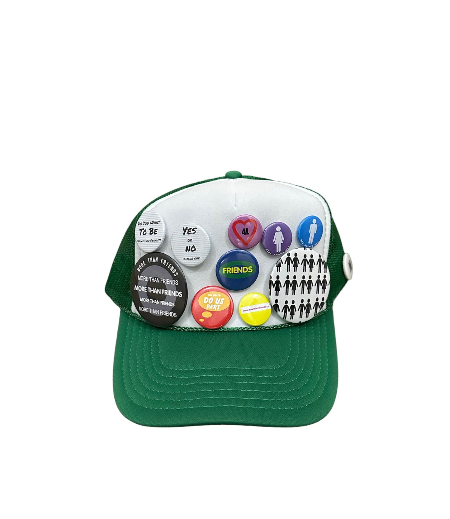 Green MTF Button Trucker Hat