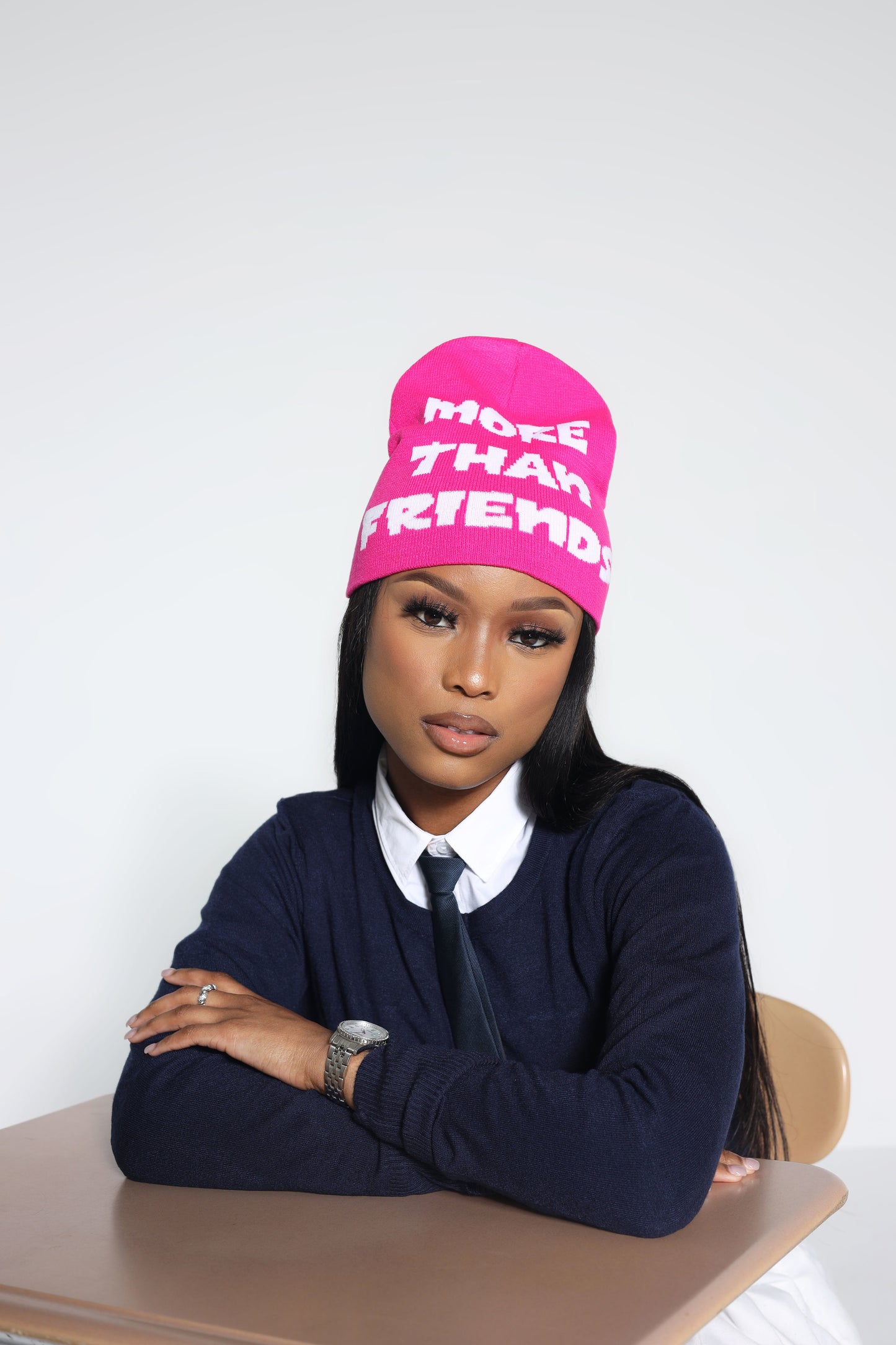 HOT PINK MTF BEANIE